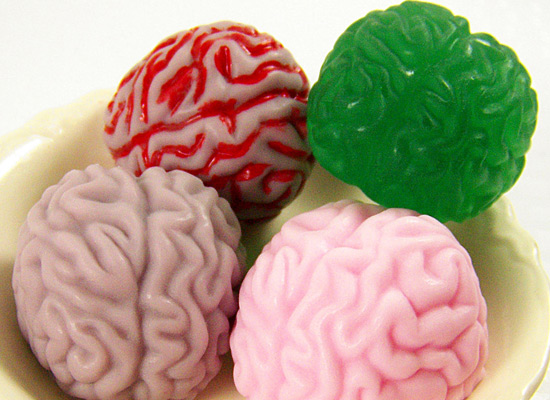 brains soap, perfect for Halloween or a zombie party!