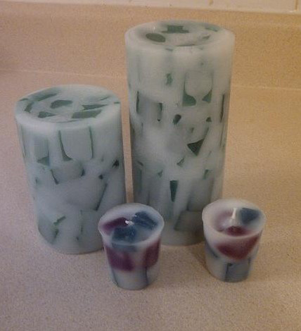 finished chunk pillar candles!