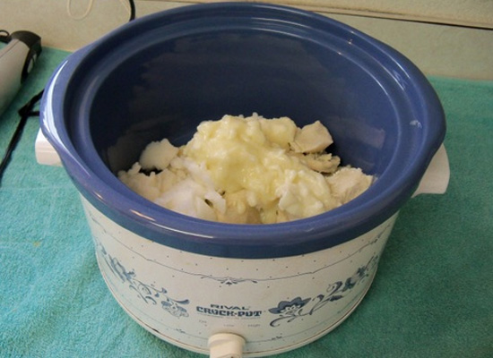 add coconut and shea oil to crock pot