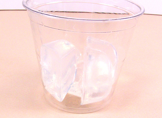 cubes in cup