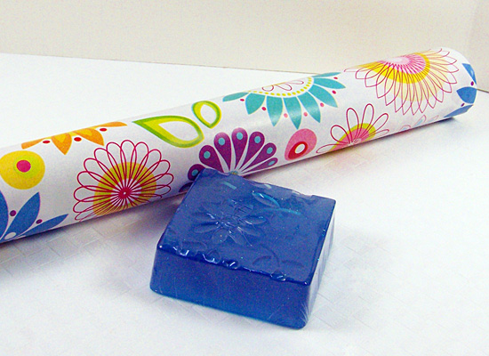 for simple rectangle or square soap - wrap with paper