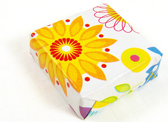 wrap as if you're wrapping a small box