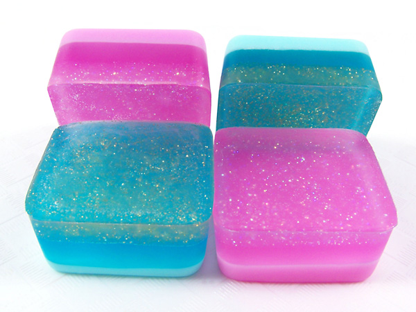 prince and princess sparkly soaps
