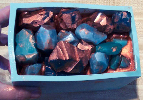 make gemstone soap rocks