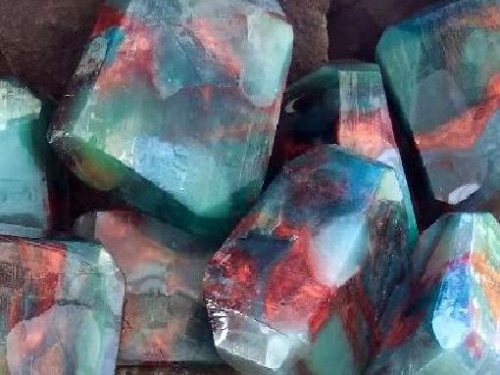 make gemstone soap rocks