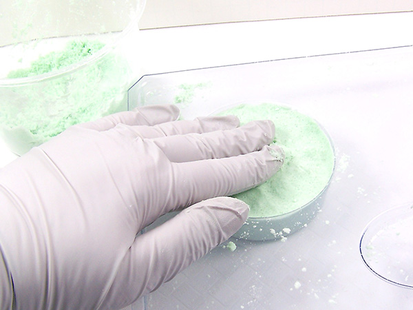 press prepared base into molds