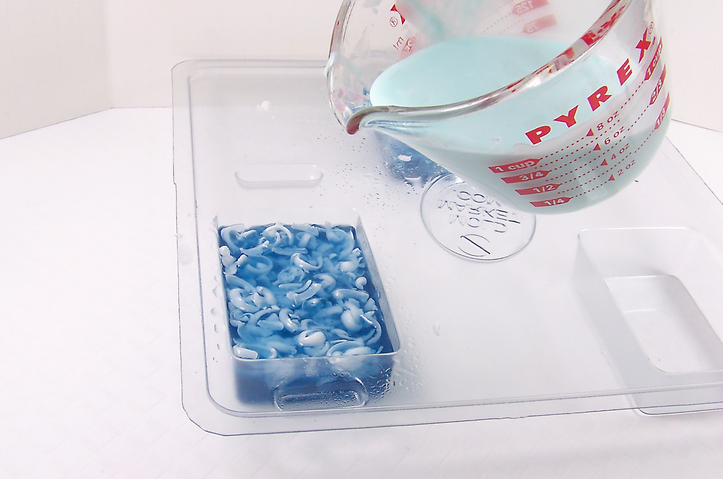 how to make blue shred soap