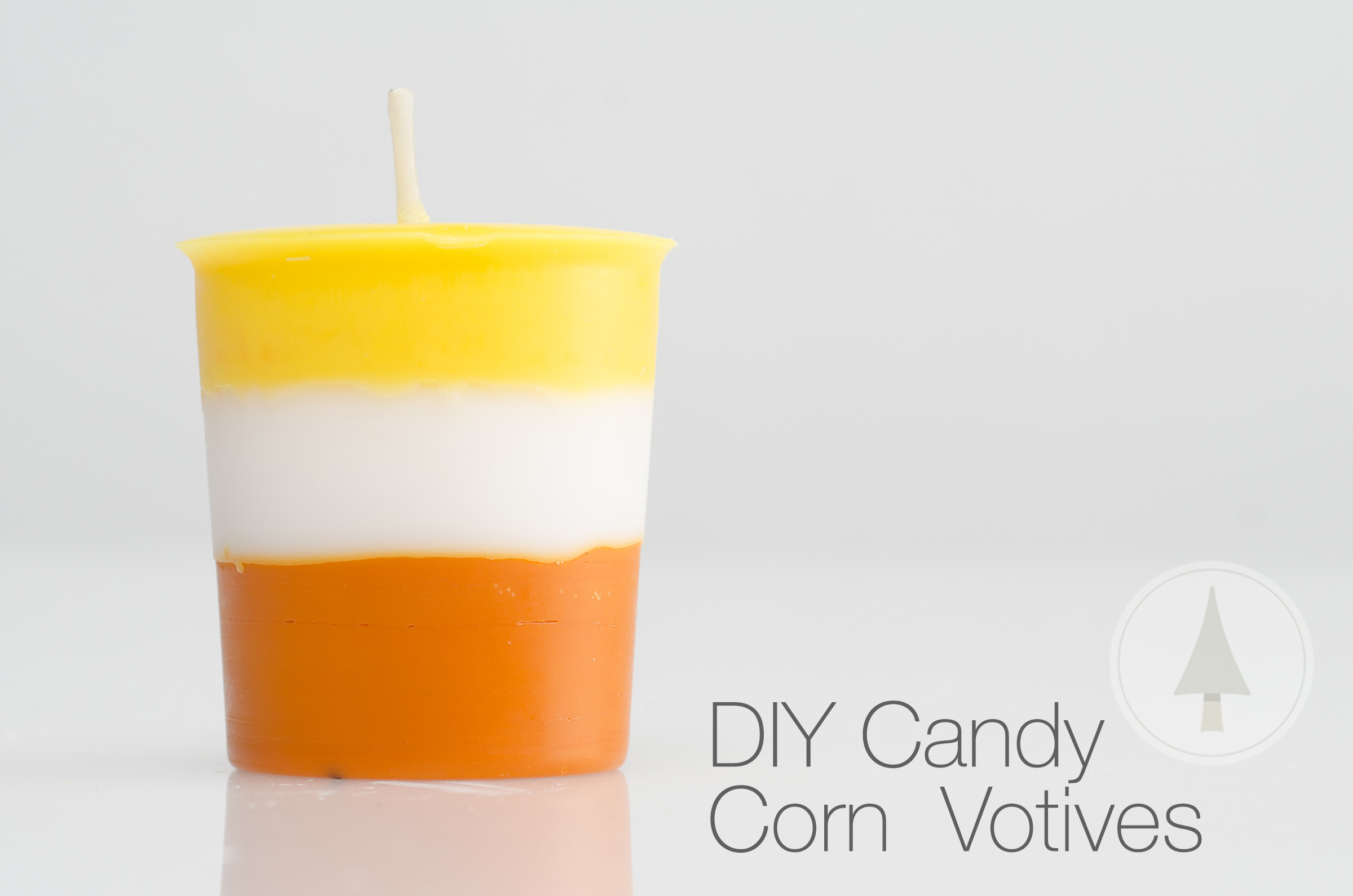 craft a sweet halloween treat - candy corn votives!