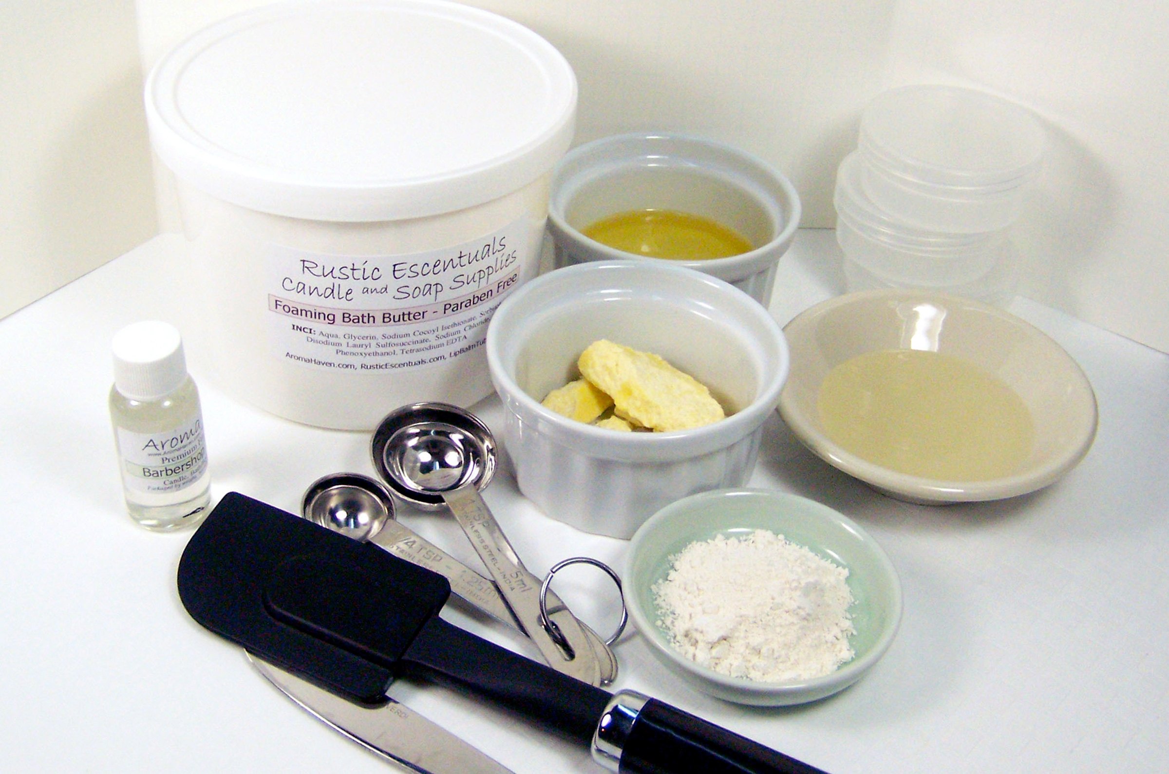 supplies needed to make whipped shaving soap